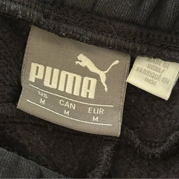 Puma Black Sweatpants with White Branding - Picture 3 of 8